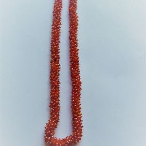 Natural FIre Orange Zircon Faceted Rondelle Beads